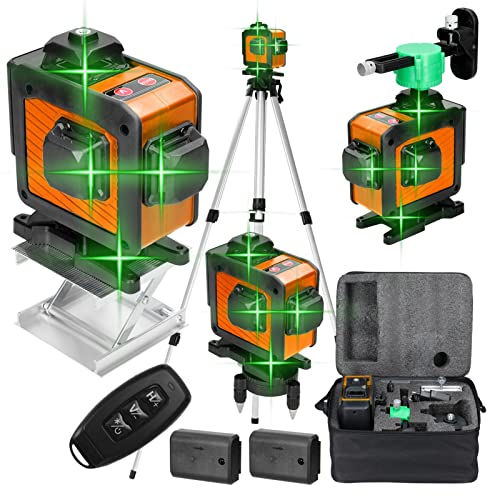 ACAGALA Multifunktionaler 16-Linien-Laser-Level 3 ° Selbstnivellierungsfunktion Nivellierwerkzeug Omnidirektionale Bodenwandaufkleberlinie mit 1,5 m höhenverstellbarem Stativständer ACAGALA Multifunktionaler 16-Linien-Laser-Level 3 ° Selbstnivellierungsfunktion Nivellierwerkzeug Omnidirektionale Bodenwandaufkleberlinie mit 1,5 m höhenverstellbarem Stativständer von ACAGALA