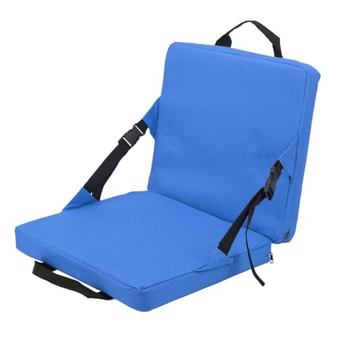 ACAGALA Outdoor Faltbarer Stuhl mit Rückenlehne Weicher Schwammkissen Rückenstuhl für Stadion und Strand (Blau) von ACAGALA