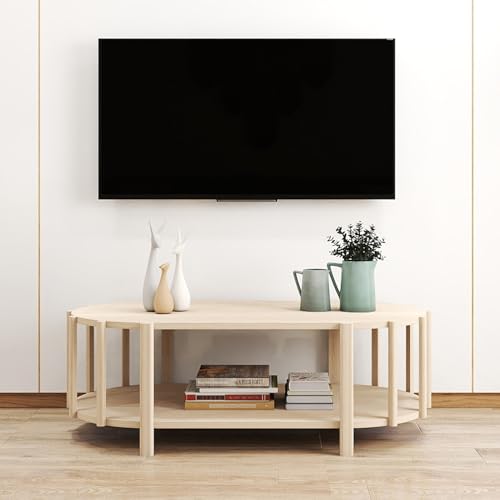 ACAGALA Runder Couchtisch, minimalistischer Mehrzweck-Beistelltisch aus Holz für Wohnzimmer, Heimdekoration, Weiß, 119 x 60 x 40 cm ACAGALA Runder Couchtisch, minimalistischer Mehrzweck-Beistelltisch aus Holz für Wohnzimmer, Heimdekoration, Weiß, 119 x 60 x 40 cm von ACAGALA