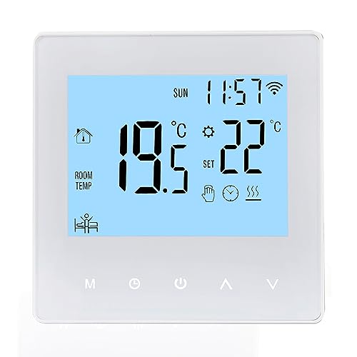 ACAGALA Smart Tuya WiFi Thermostat 3A Digitales Programmierbares LCD-Display Fußbodenheizung Temperaturregler Digitaler Intelligenter Wandthermostat für die Warmwasserbereitung von ACAGALA