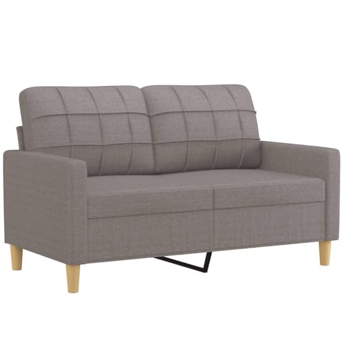 ACAGALA Sofa 2 Sitzer, Bequeme 2er-Sofa, Kleine Stoffcouch mit Armlehne, Mini Sofa Holzbeine + Metallrahmen, Modernes Couch Klein für Wohnzimmer Schlafzimmer Heimkino Gästezimmer | 120 cm | Taupe von ACAGALA