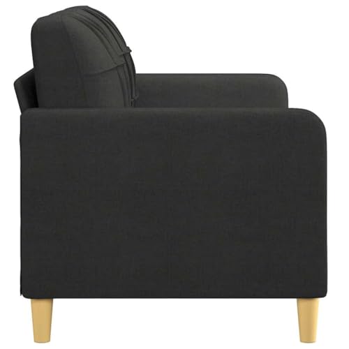 ACAGALA Sofa 2 Sitzer, Bequeme 2er-Sofa, Kleine Stoffcouch mit Armlehne, Mini Sofa Holzbeine + Metallrahmen, Modernes Couch Klein für Wohnzimmer Schlafzimmer Heimkino Gästezimmer | 140 cm | Schwarz ACAGALA Sofa 2 Sitzer, Bequeme 2er-Sofa, Kleine Stoffcouch mit Armlehne, Mini Sofa Holzbeine + Metallrahmen, Modernes Couch Klein für Wohnzimmer Schlafzimmer Heimkino Gästezimmer | 140 cm | Schwarz von ACAGALA