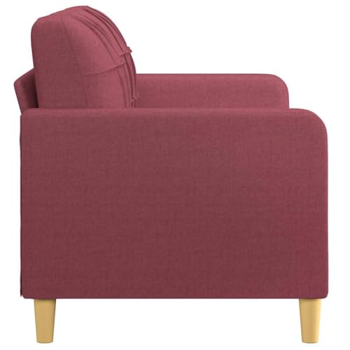 ACAGALA Sofa 2 Sitzer, Bequeme 2er-Sofa, Kleine Stoffcouch mit Armlehne, Mini Sofa Holzbeine + Metallrahmen, Modernes Couch Klein für Wohnzimmer Schlafzimmer Heimkino Gästezimmer | 140 cm | Weinrot ACAGALA Sofa 2 Sitzer, Bequeme 2er-Sofa, Kleine Stoffcouch mit Armlehne, Mini Sofa Holzbeine + Metallrahmen, Modernes Couch Klein für Wohnzimmer Schlafzimmer Heimkino Gästezimmer | 140 cm | Weinrot von ACAGALA