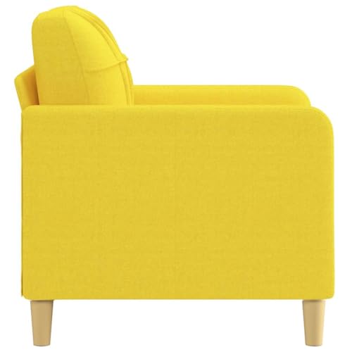 ACAGALA Sofasessel mit Armlehnen 60 cm Breite Fernsehsessel Relaxsessel für Wohnzimmer & Schlafzimmer | Moderner Stoffbezug | Hellgelb von ACAGALA