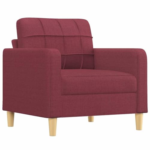 ACAGALA Sofasessel mit Armlehnen 60 cm Breite Fernsehsessel Relaxsessel für Wohnzimmer & Schlafzimmer | Moderner Stoffbezug | Weinrot von ACAGALA