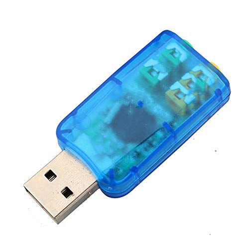 ACAGALA USB 2.0 Virtueller Externer Mikrofon -Lautsprecher 3D 5.1 Kanal PC Sound Card Adapter von ACAGALA