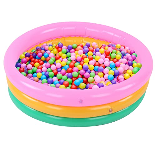 ACAGALA Weiche Aufblasbare Schwimmbad Junge Runde Form Helle Farbe Babybeckenpool (L) von ACAGALA