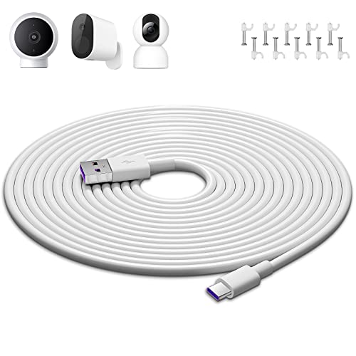 10M Extra langes USB Typ-C Kabel für Mi Camera 2K Magnetic Mount, Stromverlängerungskabel Sicherheitskameras USB Typ-C Kabel für Mi Wireless Outdoor Security Camera 1080p für Xiaomi Smart Camera C400 von ACAGET
