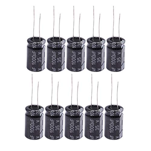 ACAMPTAR 10 Stueck 1000uF 35V Radial Aluminium-Elektrolytkondensatoren 13 mm x 21 mm von ACAMPTAR