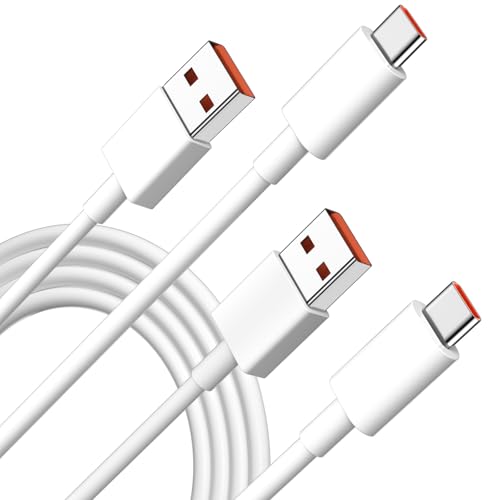 [1M 2er-Pack] Schnellladekabel Typ C für Xiaomi 14T 13T 12T 11T Pro Redmi Note 13 12 11, USB-auf-USB-C-Kabel für Xiaomi 14 13 Ultra POCO F6 F4 GT, USB-C-Kabel Turbo Charge 120 W für Black Shark 4 5 von ACANDYA