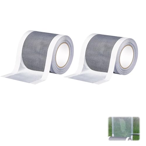 ACAREY Fliegengitter Reparatur Klebeband, 7 CM x 5 M Fliegengitter Reparatur Set, Wasserdichtes Strong Adhesive Reparaturband Fliegengitter Moskitonetz, Selbstklebend Fliegengitter Flicken (2 Stück) von ACAREY