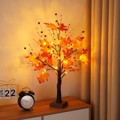ACAREY Herbstdeko Ahornblatt Baum Lichter mit Timer, Herbst Deko Lichterbaum Für Innen, 60cm Herbst Blätter Deko Baumlichter Für Tisch Herbstdeko Zum Aufhängen, USB & Batteriebetrieben ACAREY Herbstdeko Ahornblatt Baum Lichter mit Timer, Herbst Deko Lichterbaum Für Innen, 60cm Herbst Blätter Deko Baumlichter Für Tisch Herbstdeko Zum Aufhängen, USB & Batteriebetrieben von ACAREY