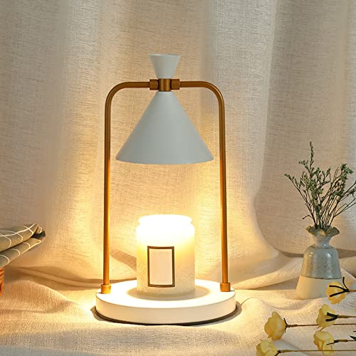 ACAREY Herbstdeko Laterne Kerzenwärmer Lampe Duftlampe mit Timer & Dimmer für Tischdeko, Schlafzimmerdek, Hochzeitsde, Halloween Party (Weiss) von ACAREY