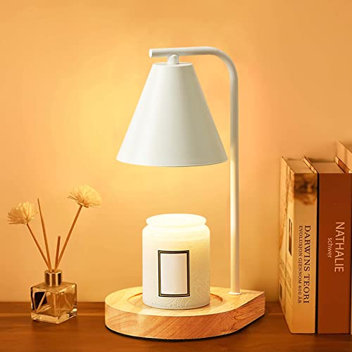 ACAREY Kerzenwärmer Lampe Elektrisch Duftlampe Für Wachs, Candle Warmer Lamp Kerzenwärmer mit Timer und Dimmer, Vintage Deko Aroma Diffuser Für Duftkerzen, Dekoration, Geschenke Für Mama (Weiß) von ACAREY