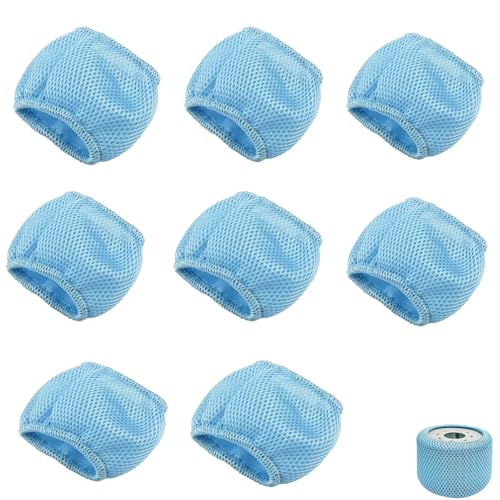 ACAREY Poolfilter Schutznetze Kompatibel mit Mspa Whirlpools Filter, Netzabdeckung Einschlussfilter, 90 Pleats Sieb Ersatzfilter, Pool Spa Zubehör (8 Stück) von ACAREY