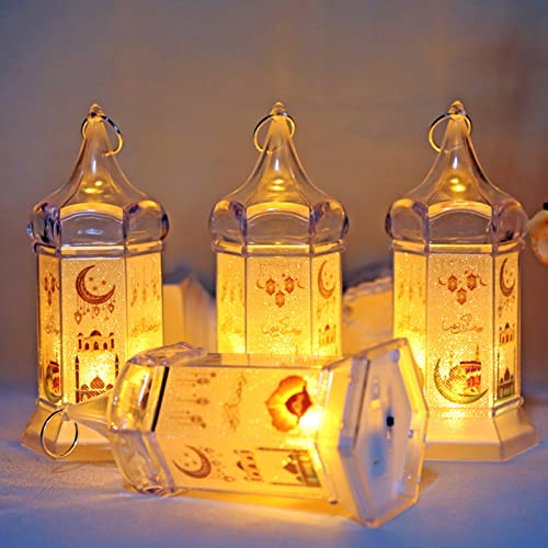 ACAREY Ramadan Deko Laterne, Ramadan Dekoration Windlicht Ramadan Kerzenhalter Orientalisch Lampe Für Ramadan Eid Mubarak Dekorationen, Tischdeko, Wohnzimmer Deko, Ramadan Geschenke (4 Stück) von ACAREY