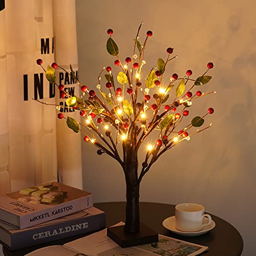 ACAREY Weihnachtsdeko LED Baum Licht mit 24 LEDs, Lichterbaum Für Innen Weihnachten Baum Deko Bäumchen Lichterbaum Für Weihnachtsdeko Innendeko Tisch Herbstdeko Zum Aufhängen von ACAREY