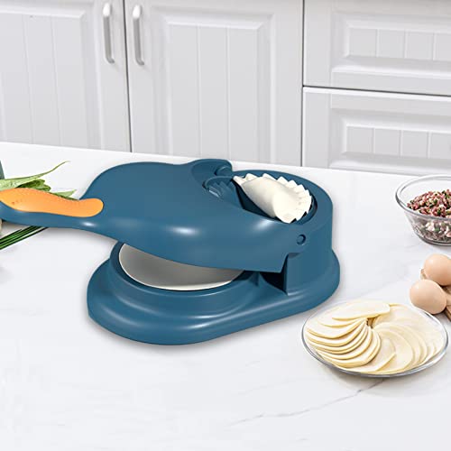 Dumpling Maker 2-in-1-Knödelformdruck,Teigtaschen-Hautmacher,Teigtaschenformen, Knödelmacher,Knödelhautform Manuelle Teigpresse,Hautverpackungen,Knödel Skin Maker Knödel Formen (Blau) von ACAREY