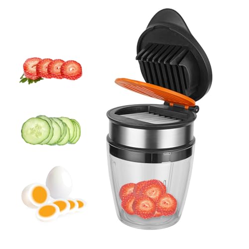 Gemüseschneider, Obstschneider Becher, Eierschneider, Gemüsehobel Zwiebelschneider, Multifunktion Küchenhelfer, für Gemüse Obst Nüsse Knoblauch Karotte (1 Stück) von ACAREY