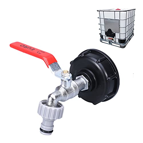 IBC Tank Zubehör 1/2" IBC Container Zubehör Ibc Tank Adapter For S60x6 Wassertank 1000L Ibc Adapter Gartenschlauch Wassertank Schlauchanschluss Ersatz Für Ibc regenwassertanks (1/2" A) von ACAREY