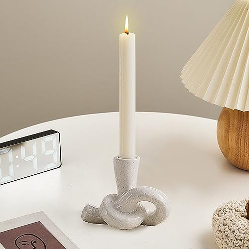 ACAREY Kerzenständer Kerzenhalter Keramisch Teelichthalter Moderne Abstrakte Kunst Deko Figure Kerzenhalter Dekorationen für Tischdeko, Hochzeit, Abendessen, Gartenparty, Kaminsims (Weiß) von ACAREY
