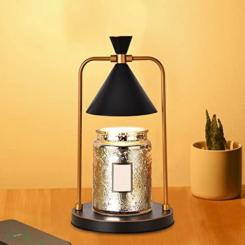 Kerzenwärmer Lampe, Duftlampe Elektrischer mit Timer & Dimmer, Duftkerze Duftlampe Elektrische Kerzenwärmer, Candle Warmer Lamp Vintage Dekoration für Haushalt & Wohnen, Geschenke für Mama (Schwarz) von ACAREY