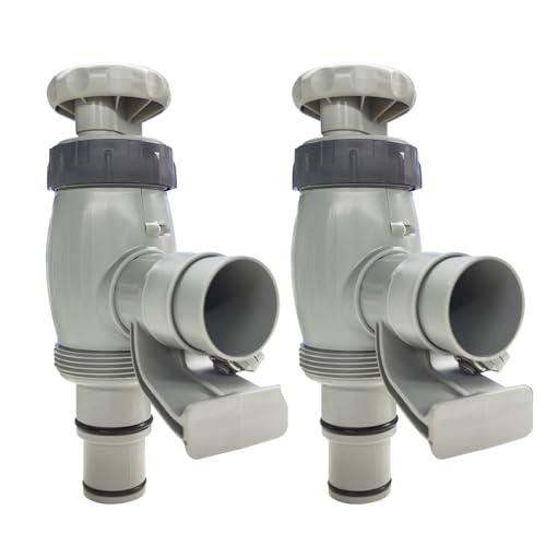 Pool Plunger Ventil Plus für oberirdischen Pool, 2 in 1 Kolbenventil Pool Ersatzteile, Pool Zubehör für Intex/Bestway/Coleman Pool, Absperrhahn für oberirdische Schwimmbecken (2 Stück) von ACAREY