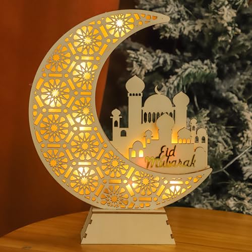 Ramadan Deko Groß Ramadan Dekoration Laterne Holz, Stern Mond Eid Mubarak Deko Lampe Für Ramadan Mubarak Dekoration, Ramadan Deko Laterne Für Schlafzimmer Tisch Deko, Ramadan Geschenke (C) von ACAREY