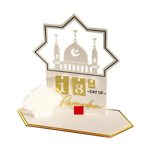 Ramadan Kalender, Ramadan Eid Mubarak Dekoration DIY Ramadan Countdown-Kalender Ornament Gebet Ramadan Mubarak Deko Wohnzimmer Tischdeko Ramadan Geschenke für Kinder (C) von ACAREY