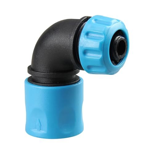 Schlauchanschluss Wasserhahn 1/2 Zoll Schlauchanschluss Gardena Winkelhahnstück 90° Winkel Innengewinde Gardena Anschluss 1/2 Zoll Schnell-Drehanschluss (Blau) von ACAREY