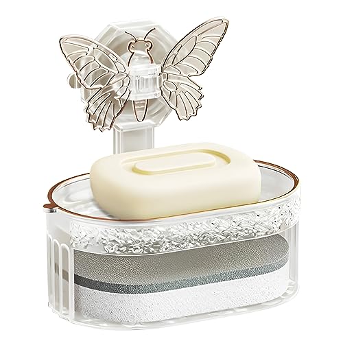 Seifenschale mit Saugnapf ohne Bohren Abnehmbar Butterfly Sucker Seifenbox, Selbstabtropfender Seifenhalter Mit Saugnapf,Wiederverwendbar Wasserdicht Seifenstücke Zum Trocknen Und Reinigen Seifenschale mit Saugnapf ohne Bohren Abnehmbar Butterfly Sucker Seifenbox, Selbstabtropfender Seifenhalter Mit Saugnapf,Wiederverwendbar Wasserdicht Seifenstücke Zum Trocknen Und Reinigen von ACAREY