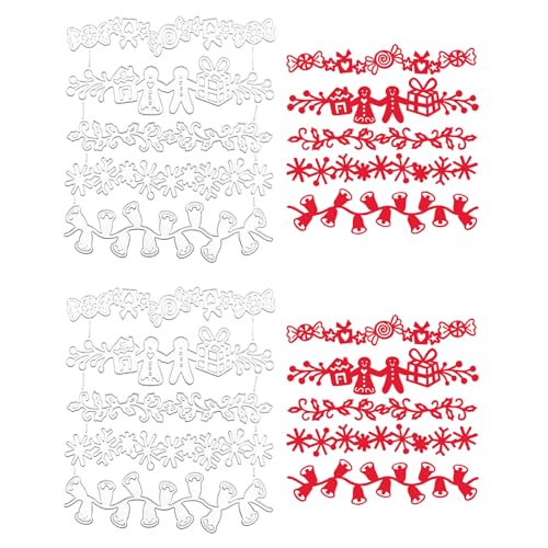 Stanzschablonen Weihnachten Spitze Rahmen Stanzformen Rand Scrapbooking Cutting Dies für Bastelarbeiten, Scrapbooking, Fotoalbum, dekorative Prägepapier von ACAREY