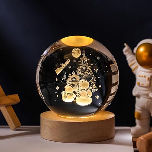 ACAREY Weihnachtsdeko LED Herbstdeko Schneemann Dekoleuchte Kristallkugel Kristall Figure, Holz Deko Figuren Personalisiertes Geschenk für Frauen und Männer Geschenkidee Zu Weihnachten, Geburtstag ACAREY Weihnachtsdeko LED Herbstdeko Schneemann Dekoleuchte Kristallkugel Kristall Figure, Holz Deko Figuren Personalisiertes Geschenk für Frauen und Männer Geschenkidee Zu Weihnachten, Geburtstag von ACAREY