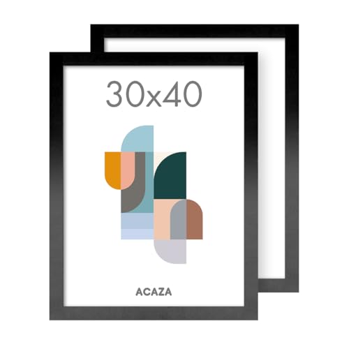 ACAZA Bilderrahmen 30x40cm Schwarz 2er-Set - für Poster und Fotos – Hoch- oder Querformat – MDF-Holz und Acrylglas – Wanddekoration - Fotorahmen ACAZA Bilderrahmen 30x40cm Schwarz 2er-Set - für Poster und Fotos – Hoch- oder Querformat – MDF-Holz und Acrylglas – Wanddekoration - Fotorahmen von ACAZA