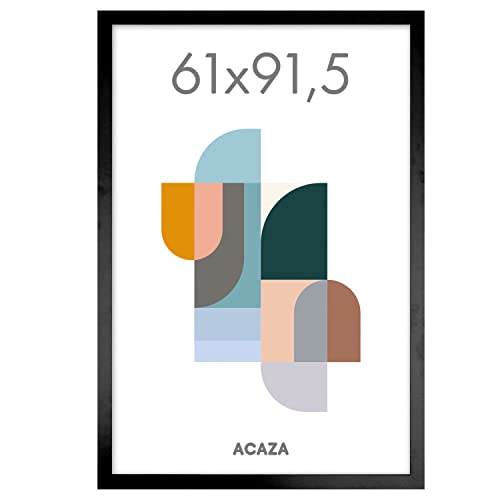 ACAZA Bilderrahmen 61 x 91,5 cm mit bruchsicherem Plexiglas für Fotowand, großer Fotorahmen für Poster oder Bilder als Bilderwand Deko, Bilderrahmen schwarz von ACAZA