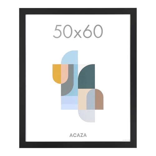 ACAZA Bilderrahmen 50x60 Schwarz, Für Bilder, Fotos, Puzzles, Plakate und Poster, MDF Holzrahmen mit Plexiglas, Wanddekoration ACAZA Bilderrahmen 50x60 Schwarz, Für Bilder, Fotos, Puzzles, Plakate und Poster, MDF Holzrahmen mit Plexiglas, Wanddekoration von ACAZA