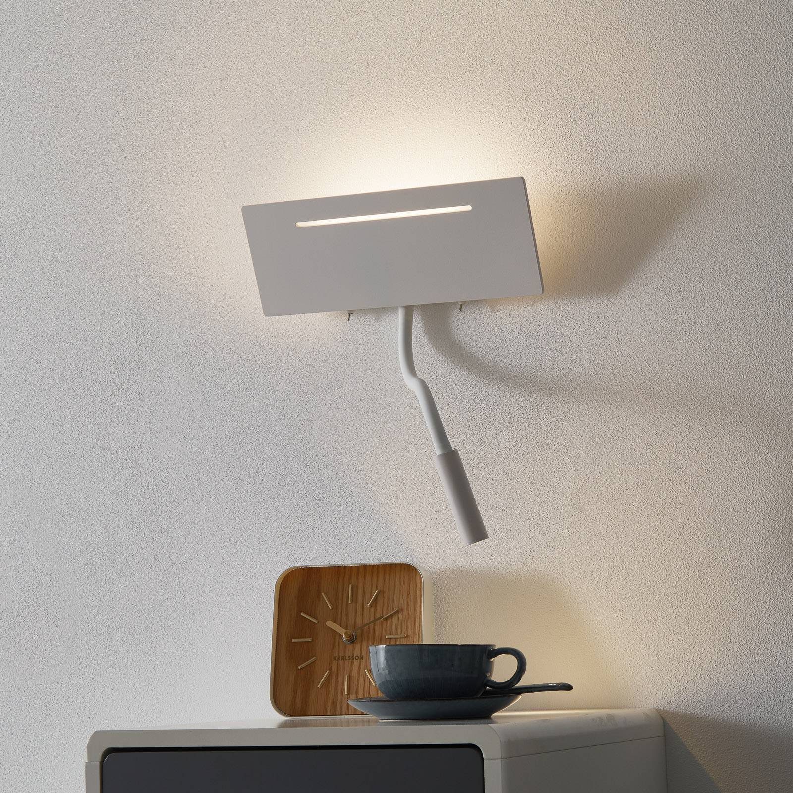 Ariel - weiße LED-Wandlampe mit Leseleuchte von ACB ILUMINACIÓN