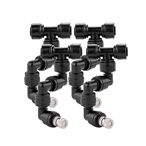 ACBungji 4 Stücke Reptilien Düse Fogger 360 Grad einstellbar Sprinkler Spray Kühlung System Misting Düsen Reptil für Regenwald Rainforest Tank Haustier, Single Head von ACBungji