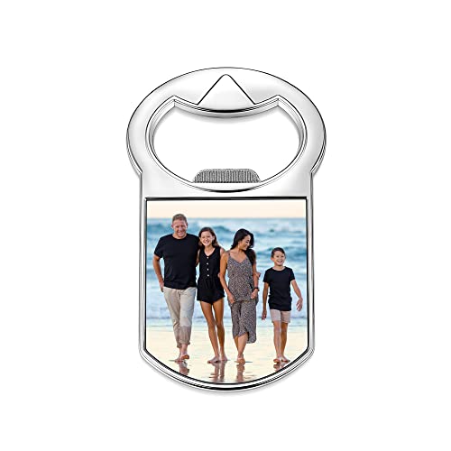 ACBungji Flaschenöffner mit Foto Gravur Magnet Bieröffner Metall Kapselheber Kühlschrank Kitchen Deko Personalisierte Geschenke für Barkeeper Heimgebrauch Camping Parteien von ACBungji