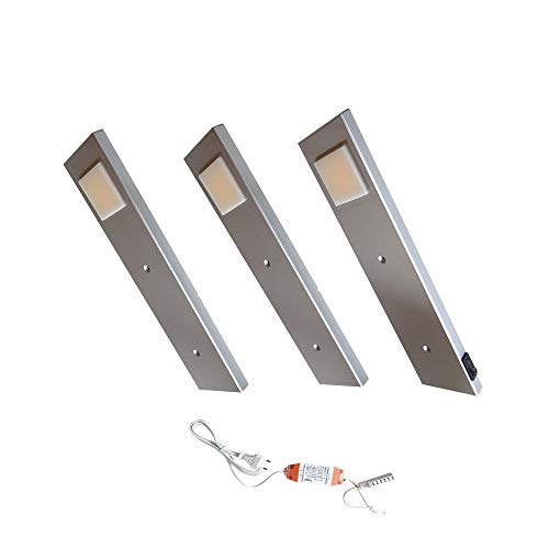 ACCE LED Unterbauleuchte Küchen Möbel Leuchte Warmweiß inkl Konverter ein Strahler mit Schalter (3er Set) von ACCE
