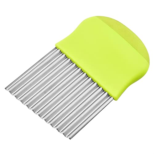 ACCROL 1 Stück Pommes Wellenmesser Frites Schneider Kartoffel Wellenschneider Kartoffelschneider Edelstahl Obst Gemüse Salat Werkzeug Maker (Color : Grün) von ACCROL