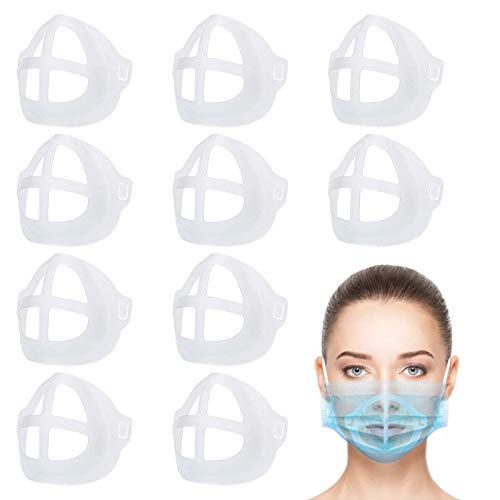 ACCROL 10 Pcs 3D Maskenhalterung Maskenhalter, Halterung für Masken, Stützrahmen, Innenkissen für Masken, Lippenstift Schutz Ständer Gesicht ACCROL 10 Pcs 3D Maskenhalterung Maskenhalter, Halterung für Masken, Stützrahmen, Innenkissen für Masken, Lippenstift Schutz Ständer Gesicht von ACCROL