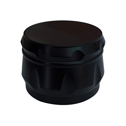 ACCROL Herb Pollen Grinder Crusher 63mm 4-Teiliges Set Krautmühle mit Sichter, für Pollen, Kräuter, Trockene Gewürze, mit Pollenfach und Schaber Gewürze (Color : Schwarz) von ACCROL