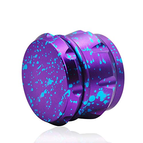 ACCROL Multi Color Grinder 4 Teilig 63mm Crusher Herb Gras Mühle Kitchen Grinder for Kaffee, Spice, Kräuter, Gewürze, Herb, Pollen Aluminium Aerospace Gewürze (Color : Lila) von ACCROL