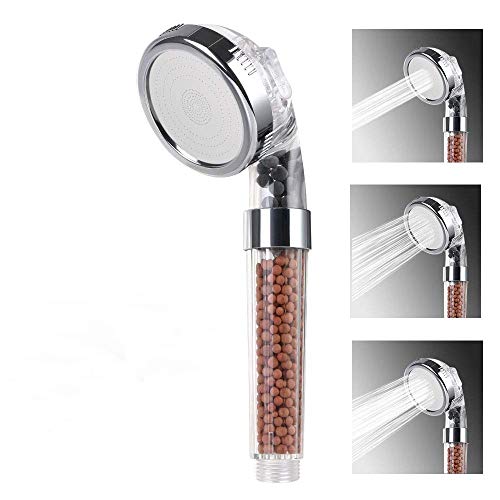 ACCROL Premium Duschkopf Handbrause wassersparend mit Druckerhöhung für mehr Wasserdruck Brausekopf, Regendusche und Massage Funktion 3-Lagen-Filtration Handbrause von ACCROL