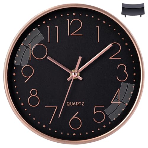 ACCSHINE Wanduhr Ohne Tickgeräusche Tischuhr Modern 20cm Quarz Groß Batterie Wanduhr Einfach zu Lesen für Zimmer Zuhause KüChe Schlafzimmer Büro Schule von ACCSHINE