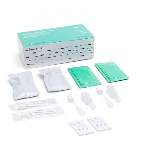 2 Accudoctor Drogentest Speichel 3 in 1 Drogen im Speichel Speicheltest THC Cannabis Kokain Metanphetamin Marihuana Drogenschnelltest Speicheltest Schnelltest urin multidrogentest kit drug test von ACCUDOCTOR Check test