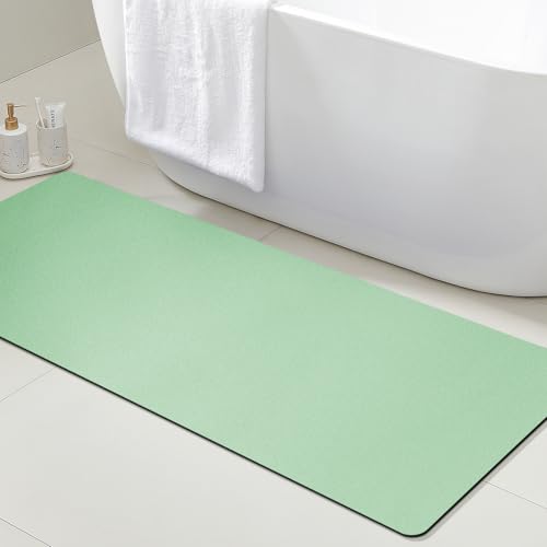 Ultradünner, rutschfester Badteppich, passt unter die Tür, ultra saugfähige Badematte, schnell trocknend und maschinenwaschbar, Badezimmerteppich, Gummi-Rückseite, Teppichmatten für Badezimmer von ACCUMTEK