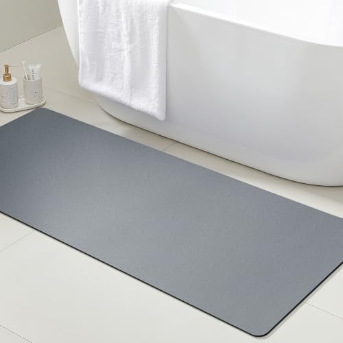 Ultradünner, rutschfester Badteppich, passt unter die Tür, ultra saugfähige Badematte, schnell trocknend und maschinenwaschbar, Badezimmerteppich, Gummi-Rückseite, Teppichmatten für Badezimmer von ACCUMTEK