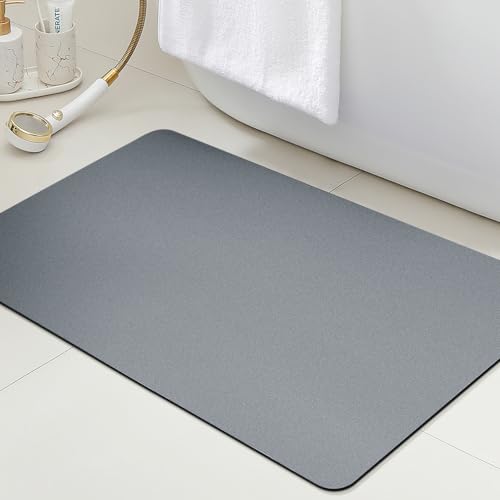 Ultradünner, rutschfester Badteppich, passt unter die Tür, ultra saugfähige Badematte, schnell trocknend und maschinenwaschbar, Badezimmerteppich, Gummi-Rückseite, Teppichmatten für Badezimmer von ACCUMTEK
